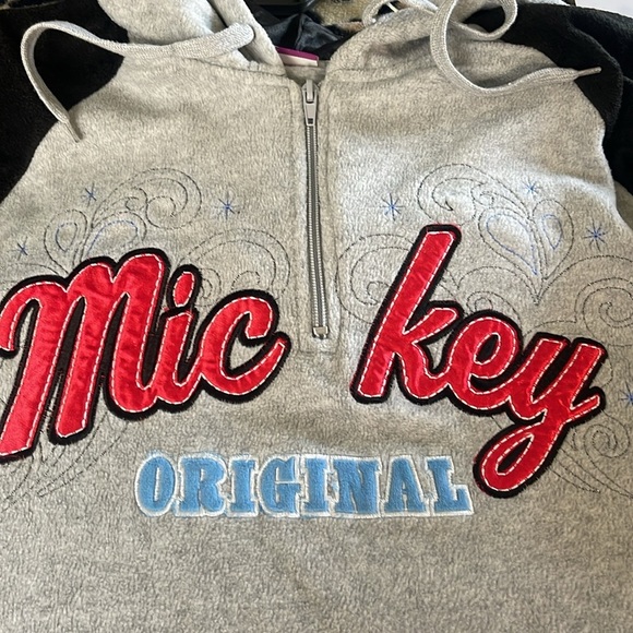 Disney - Mickey Mouse Gray and Black Raglan Hoodie - size 2X - Picture 3 of 6